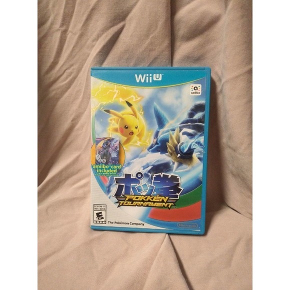 𝅺pokken Tournament for Nintendo Wii U CIB No shadow Mewtwo Amiibo Card
